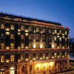Facade at night