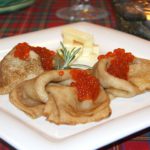 блины с икрой