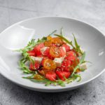 Салат с алычей, сыром и арбузом 4