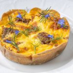 Перепеча с телячьей печенью, луком и яйцом