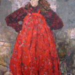 Девушка в красном сарафане (постановка). 156х128