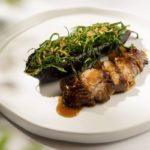 Зобная железа с печеным баклажаном и мясным соусом-2